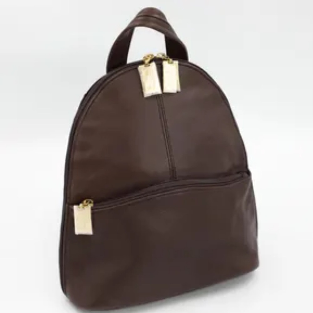 43 Tignanello Soft Brown Leather Mini Backpack EUC